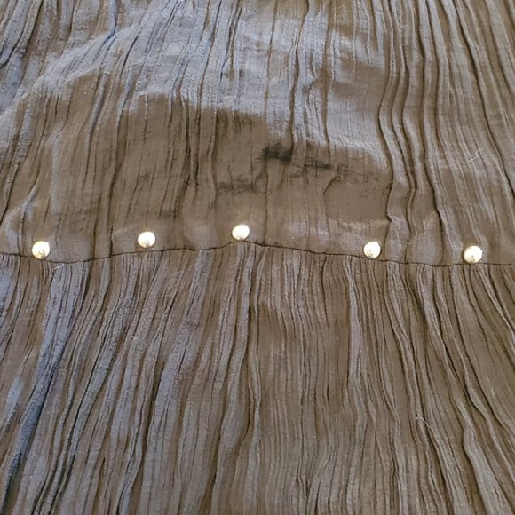 Vintage black broomstick skirt with silver studs - Picture 5 of 7